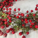 brite star 5'l berry garland with snow