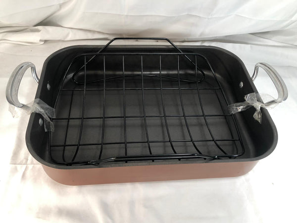Extra Large Copper Roaster with Rack