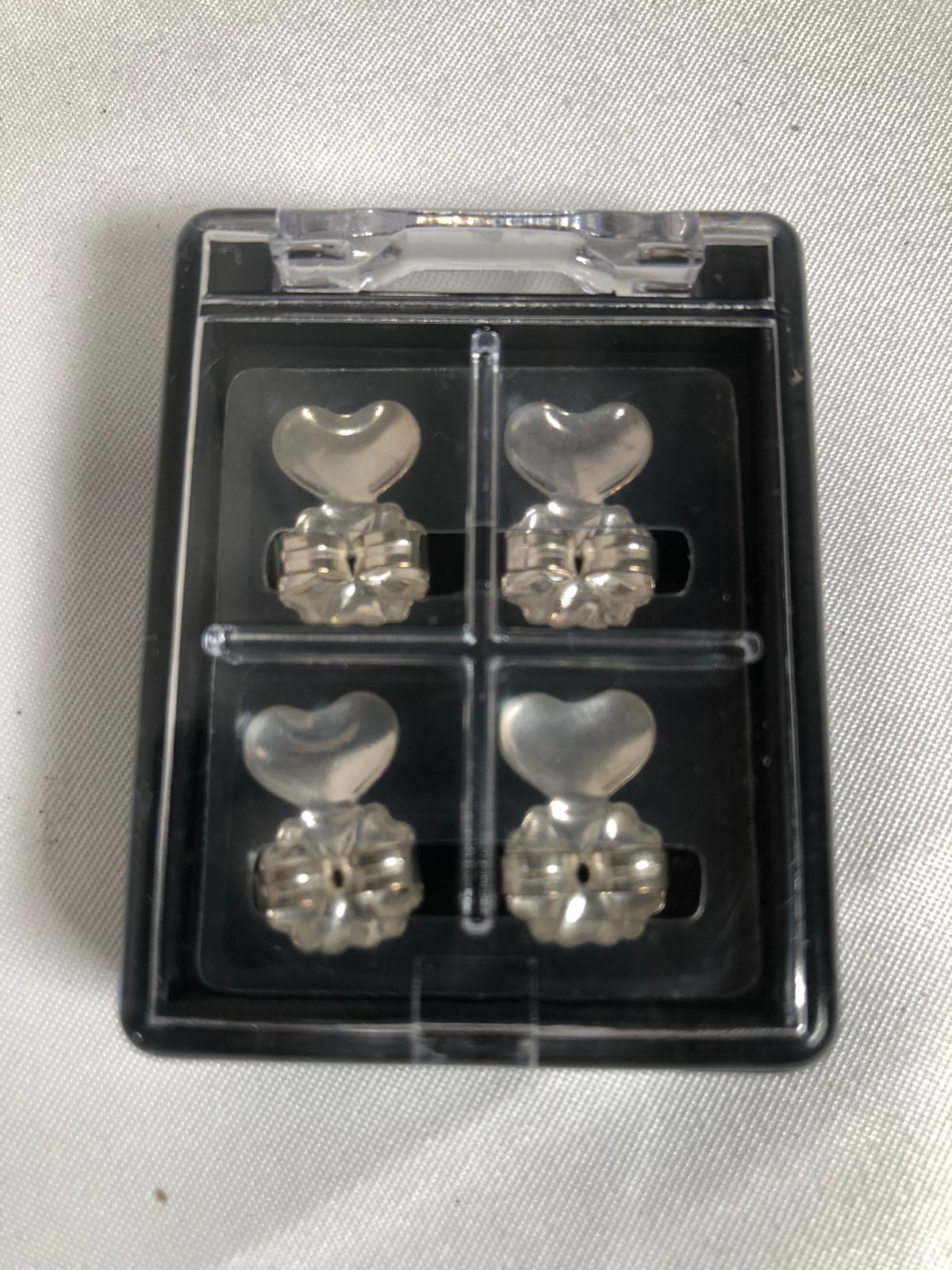 Set of Two Silver Magic Box Earring Lifters by Lori Greiner Silver