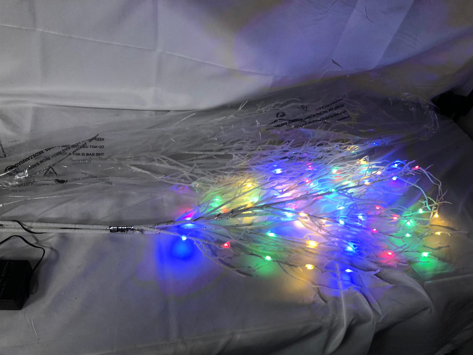 Bethlehem Lights Set of 2 Glitter Sprigs with Color Change LEDs