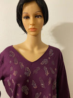 "As Is" Susan Graver Weekend Embellished Cotton Modal Top
