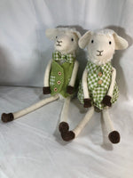 Set of 2 Boiled Wool Lamb Couple by Valerie