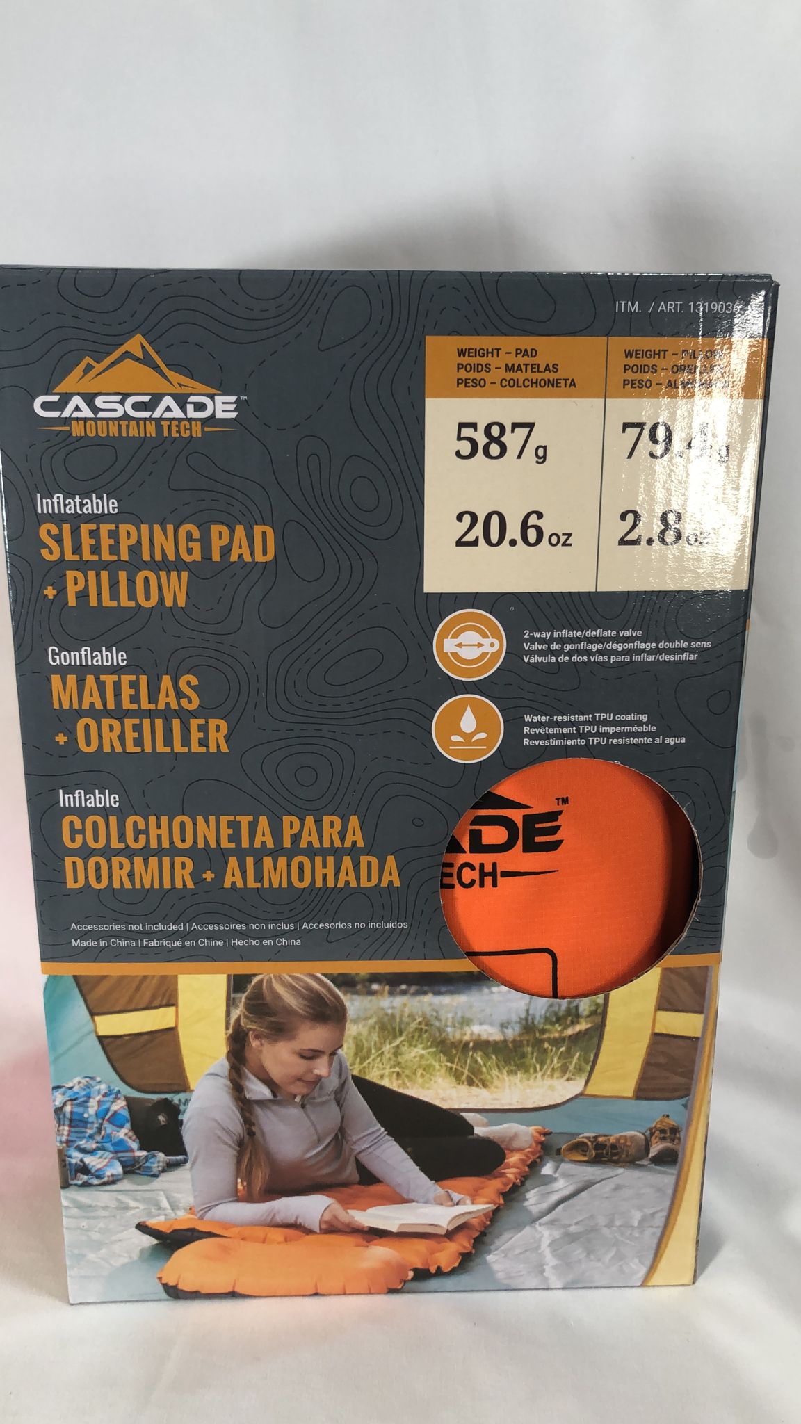 Cascade Inflatable Sleeping Pad and Pillow - Lightweight, Packable, and Durable
