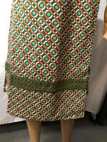 C. Wonder Petite Printed Knit Midi Dress with Lace Trim, XL Petite