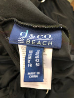 Denim & Co. Beach Ruched Flounce Swim Dress