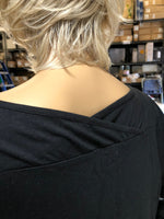 "As Is" Isaac Mizrahi Live! 3/4-Sleeve Knit Top with Cross Back Detail
