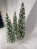 Set of 3 Snowy Bottlebrush Trees by Valerie