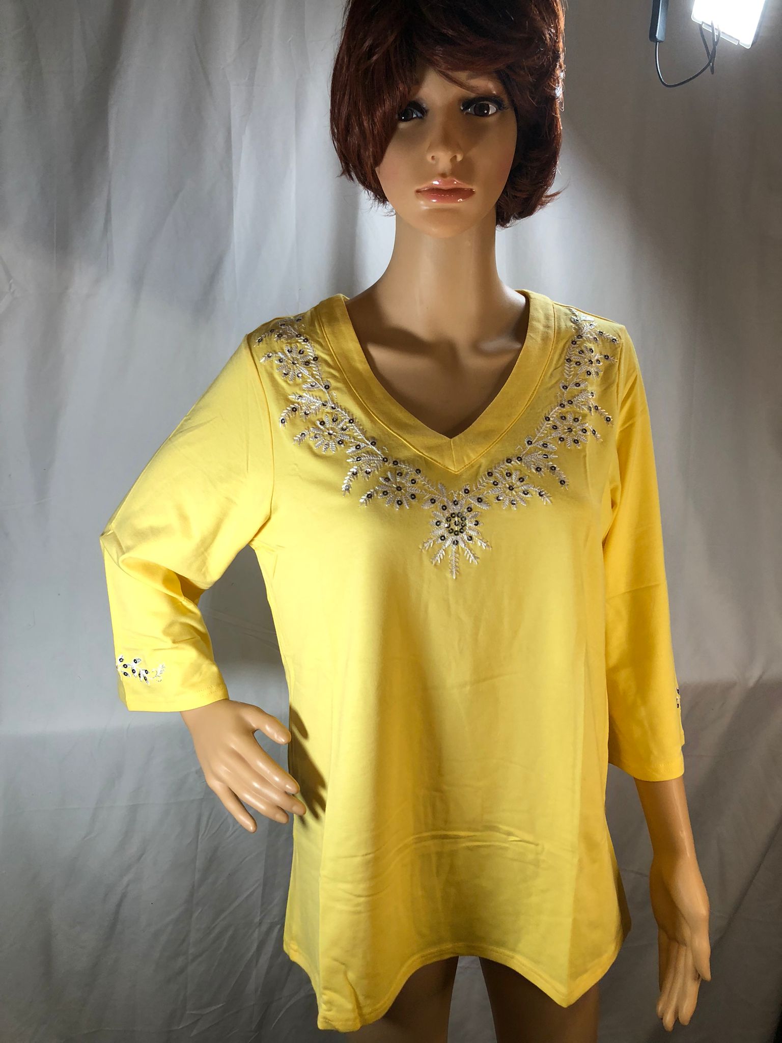 Belle by Kim Gravel TripleLuxe Embroidered Tunic, Medium