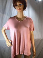 Lisa Rinna Collection V- Neck Top with Chiffon Detail