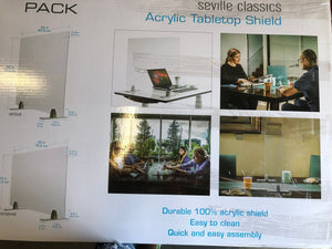 2-Pack 24" x 30" UltraShield Table Top Acrylic Shields - Easy to Clean