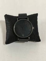 South Lane Swiss Quartz Watch with Black Leather Strap