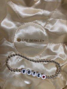 Dee Berkley Vote Collection Bracelet Vote Red Sterling Silver Silver 7 in