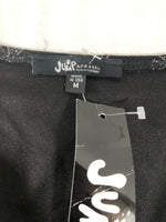 Jump Junior Off-the-Shoulder Glitter Slinky Knit Dress - Black/Marl, Medium
