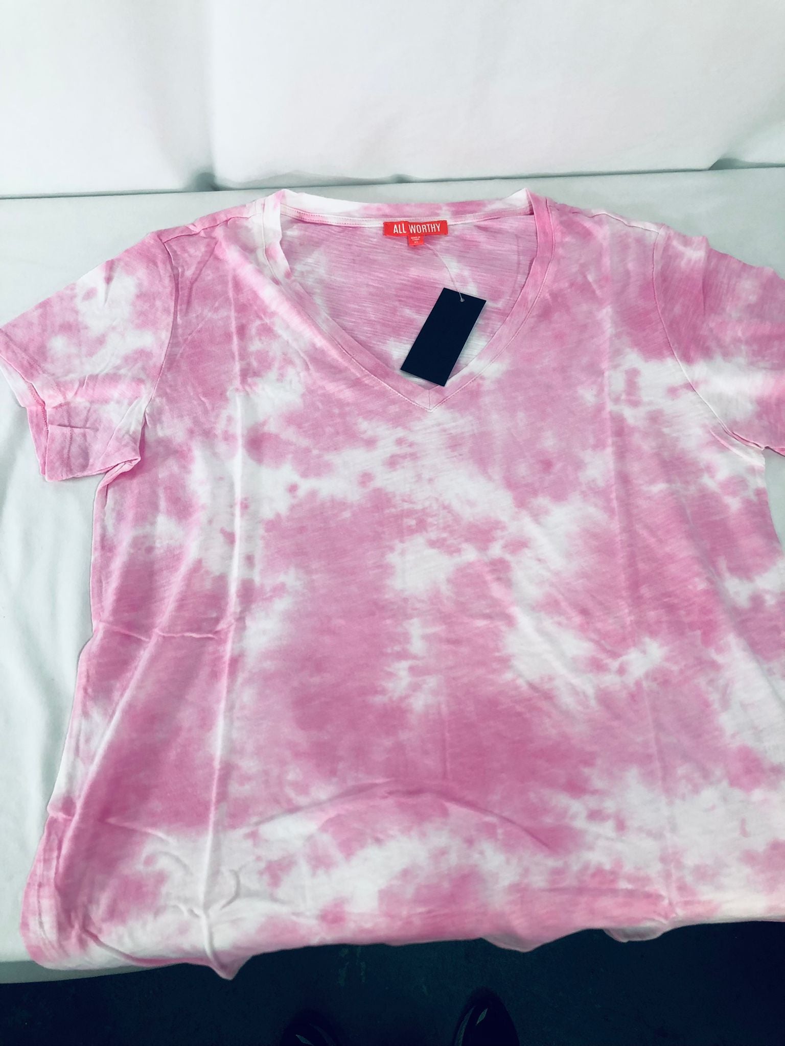 All Worthy Hunter McGrady Tie-Dye T-Shirt with Curved Hem