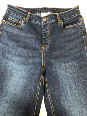 Denim & Co. Easy Stretch Denim Ankle Jeans with Released Hem