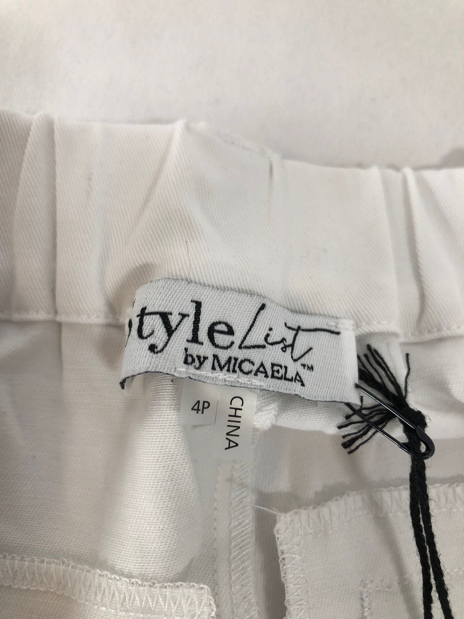 StyleList by Micaela Petite Lyocell Blend Stretch Chino Pants
