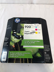 HP 920XL Cyan/Magenta/Yellow Standard Yield Ink Cartridge, 3/Pack