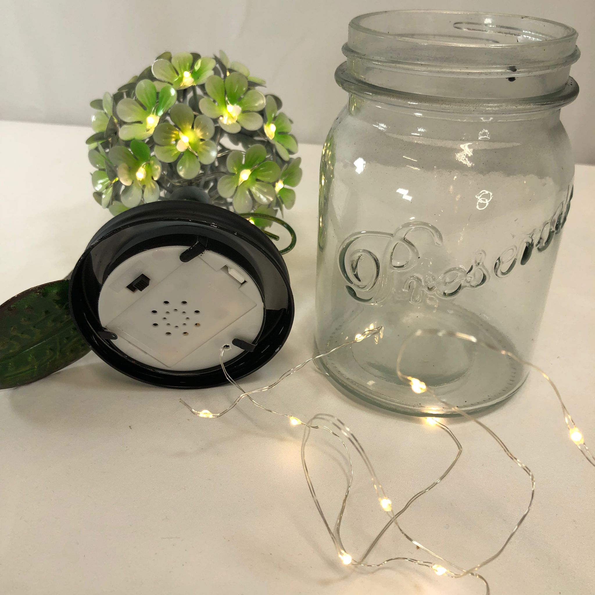 ultimate innovations led hydrangea in jar with fairy lights