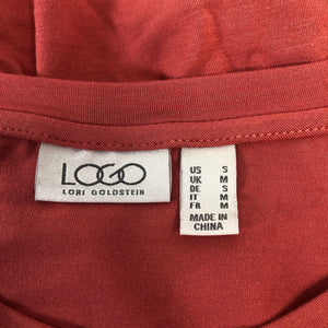 LOGO by Lori Goldstein Rayon 230 Top w/ Handkerchief Hem