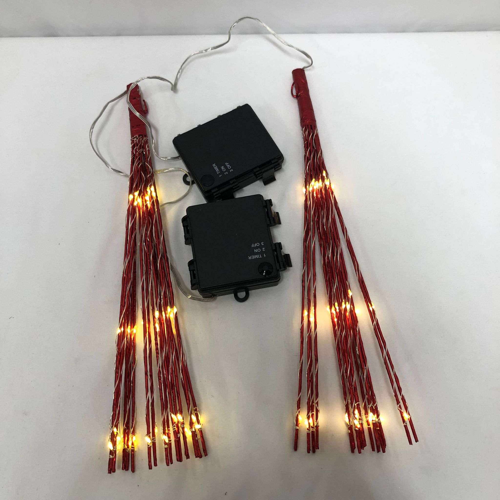 Kringle Express S/3 Illuminated Posable Starburst Picks w/LED Lights
