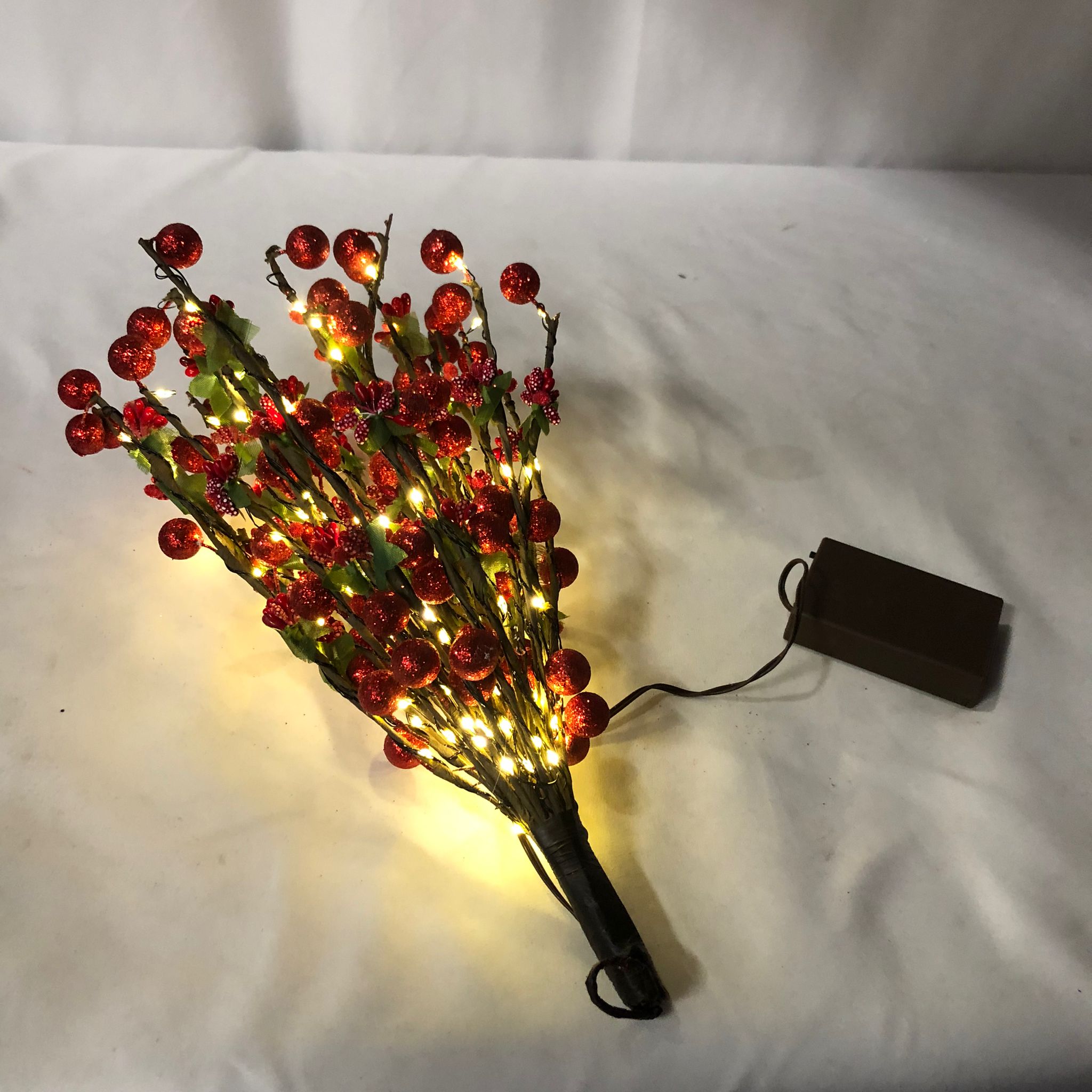 Home Reflections Battery Operated Lit Berry Picks