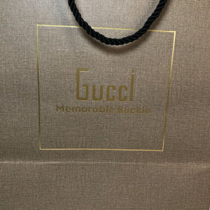 Authentic GUCCI Gift Paper Bag Black Shopping Medium Size 19x11