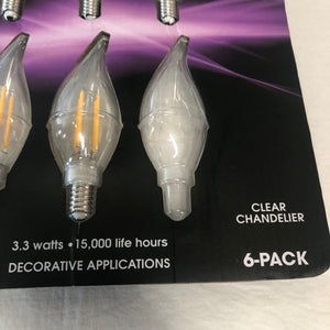 As is Feit Electric Led Chandelier Bulbs 5 Pack Soft White