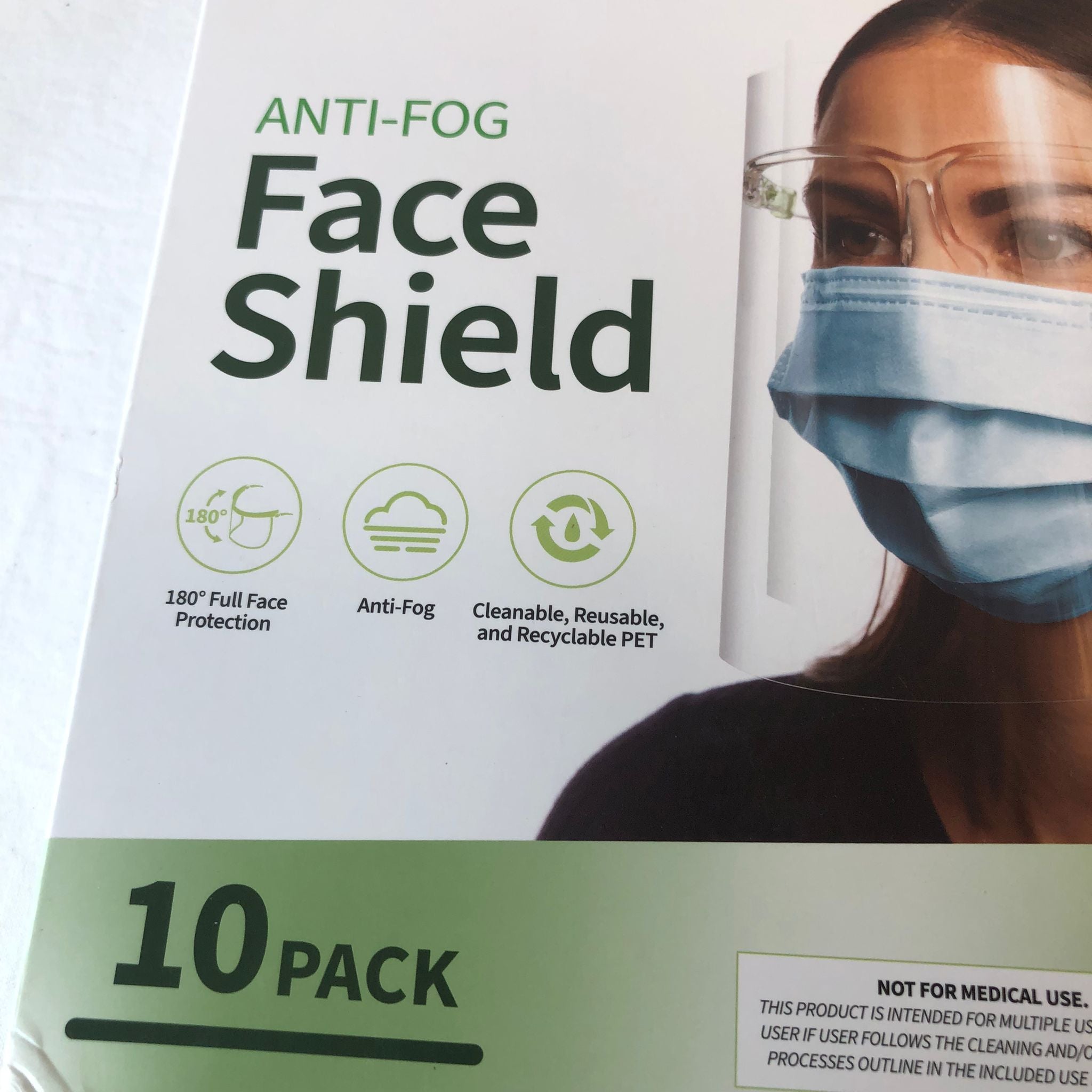 FLTR Pure Protection Anti-Fog Face Shield - Pack of 10 Unopened