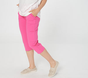 Denim & Co. Active French Terry Cargo Capri Pants