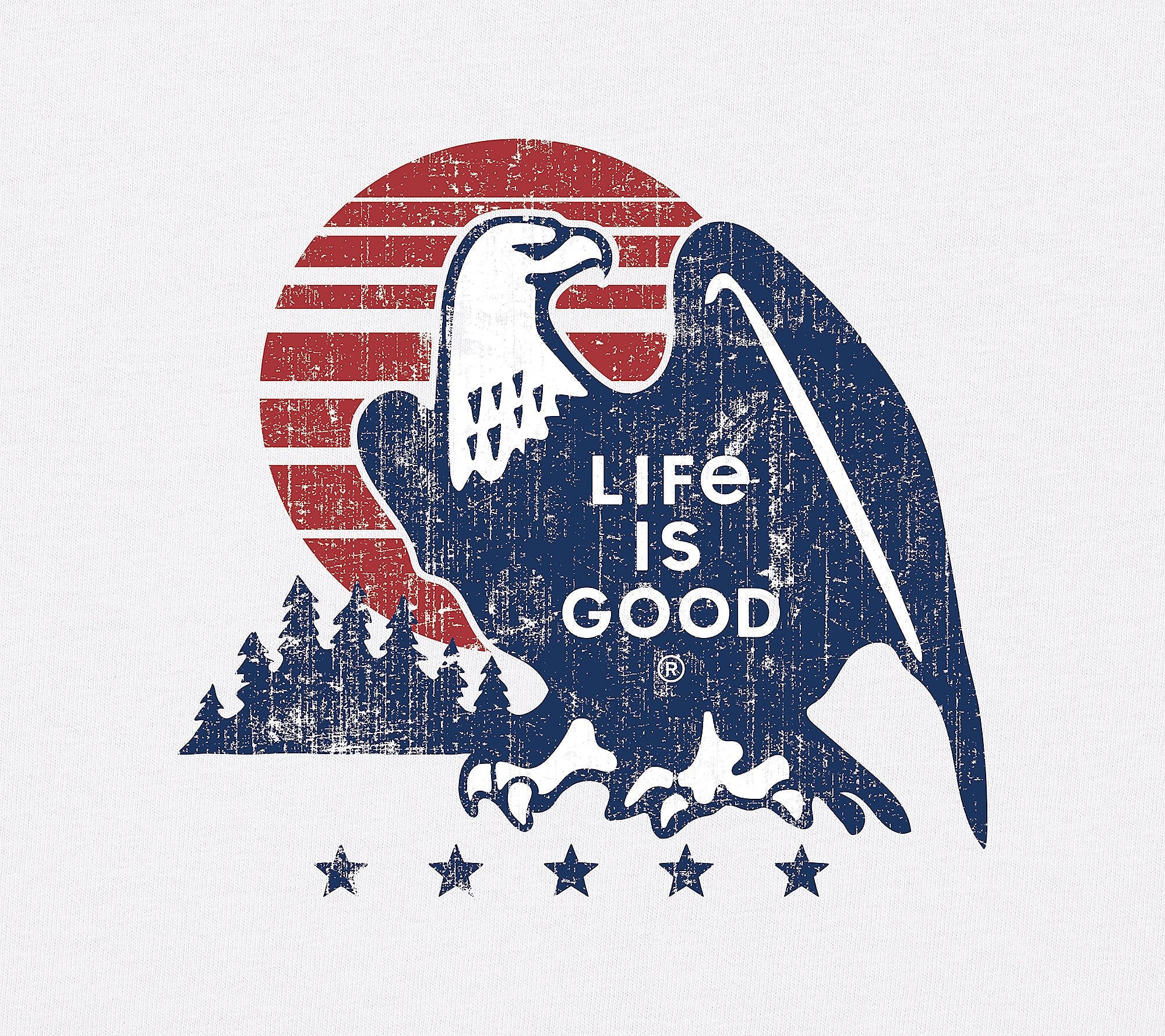 Life is Good Men's Americana Short Sleeve Crusher Tee