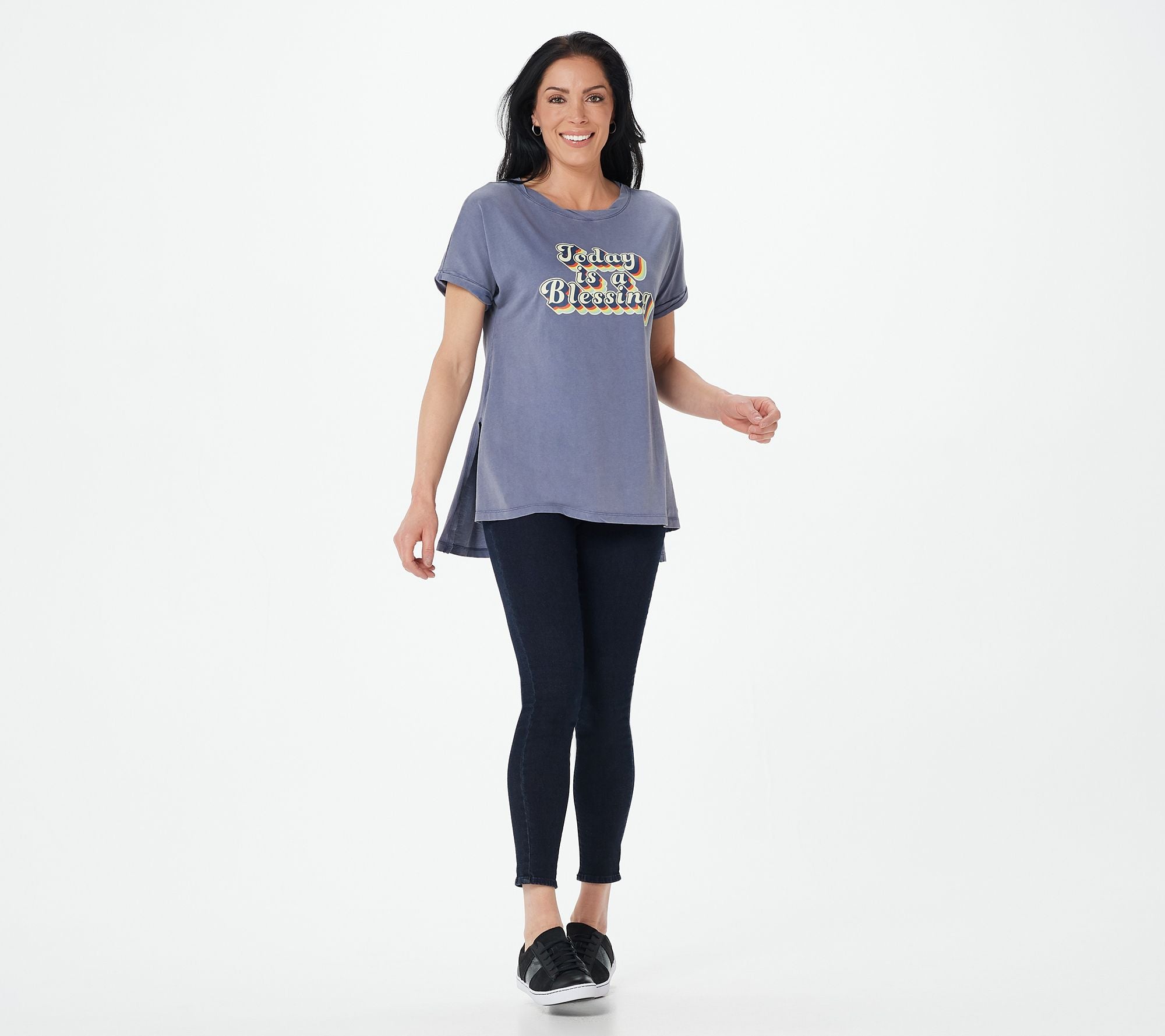 Peace Love World Hi-Low Pima Cotton Tee | Casual, Comfortable, and Stylish