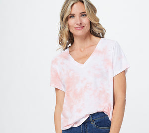 All Worthy Hunter McGrady Tie-Dye T-Shirt with Curved Hem