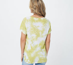 All Worthy Hunter McGrady Tie-Dye T-Shirt with Curved Hem