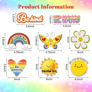 16 Cute Inspirational Magnet Stickers for Girls - Fridge, Whiteboard, Locker, Metal