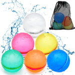 6 Pack Reusable Water Bomb Balloons - Easy Fill, No Mess, Long Lasting
