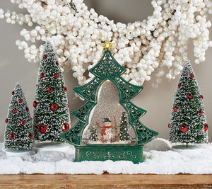 Illuminated Glitter Globe Tree with Holiday Scene by Valerie