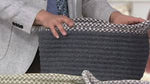 Scott Living 13"x 13" x 13" Houndstooth Trim Basket