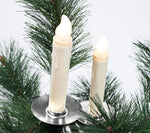 6 Flameless LED Taper Candle Tree Clips with Remote