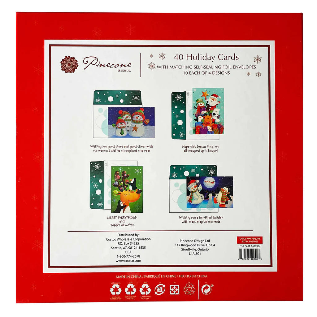 40-Count Papyrus Holiday Greeting Cards