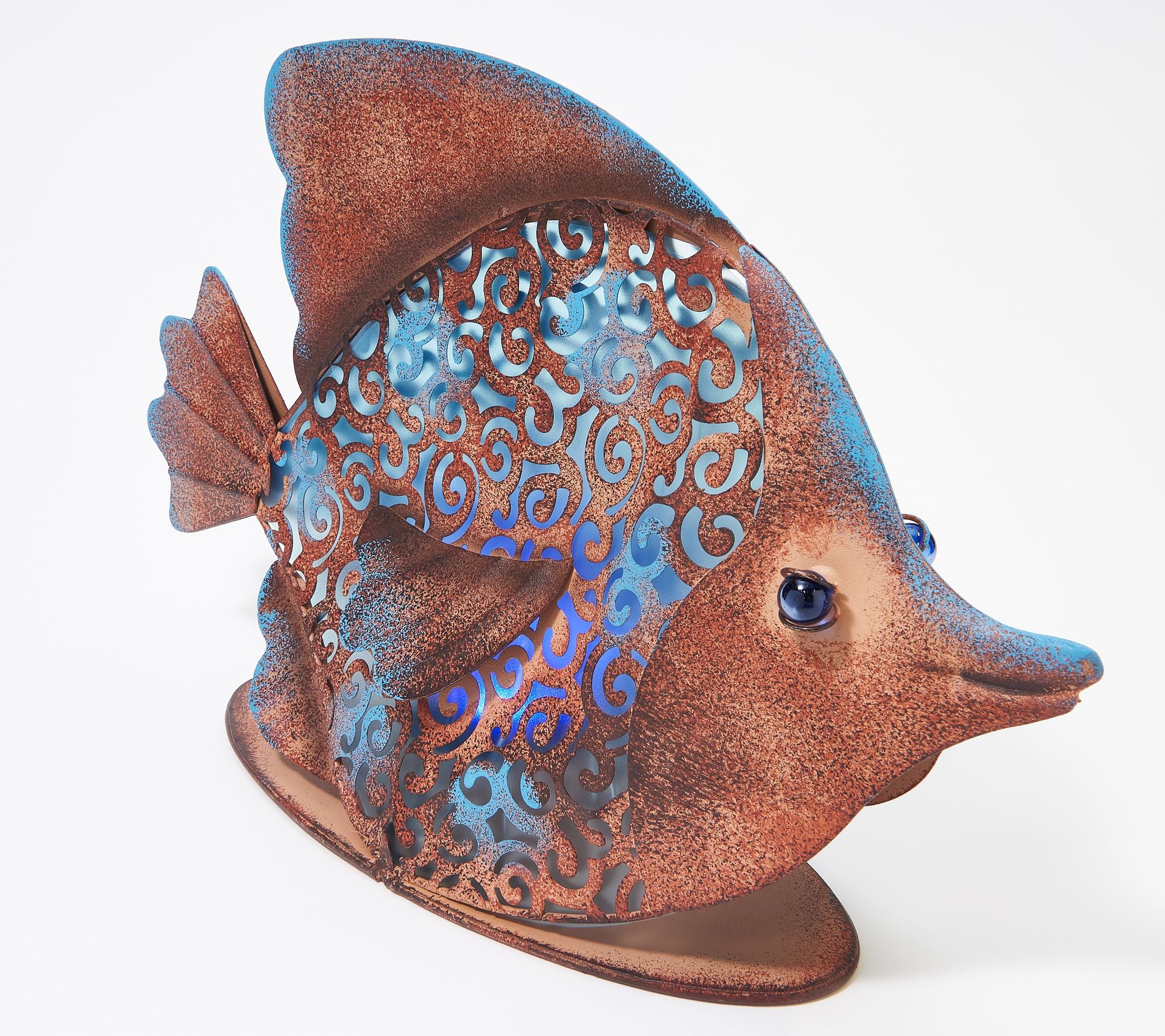 Copper Solar Fish Light - Rustic Garden Decor from Ultimate Innovations